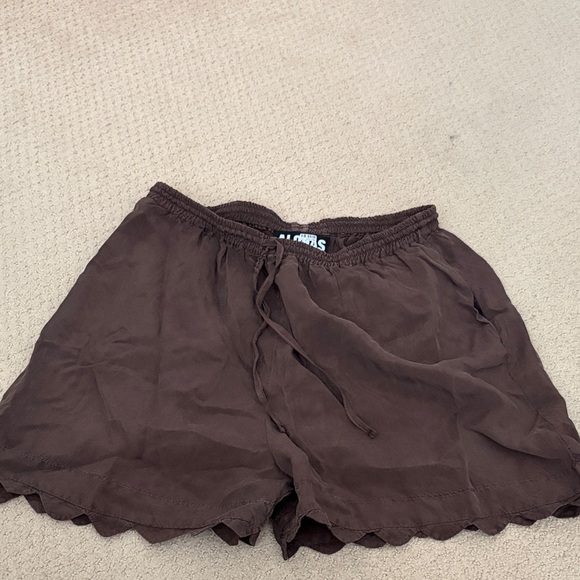 ALOHAS Pants - ALOHAS Women's High Waist Brown Shorts